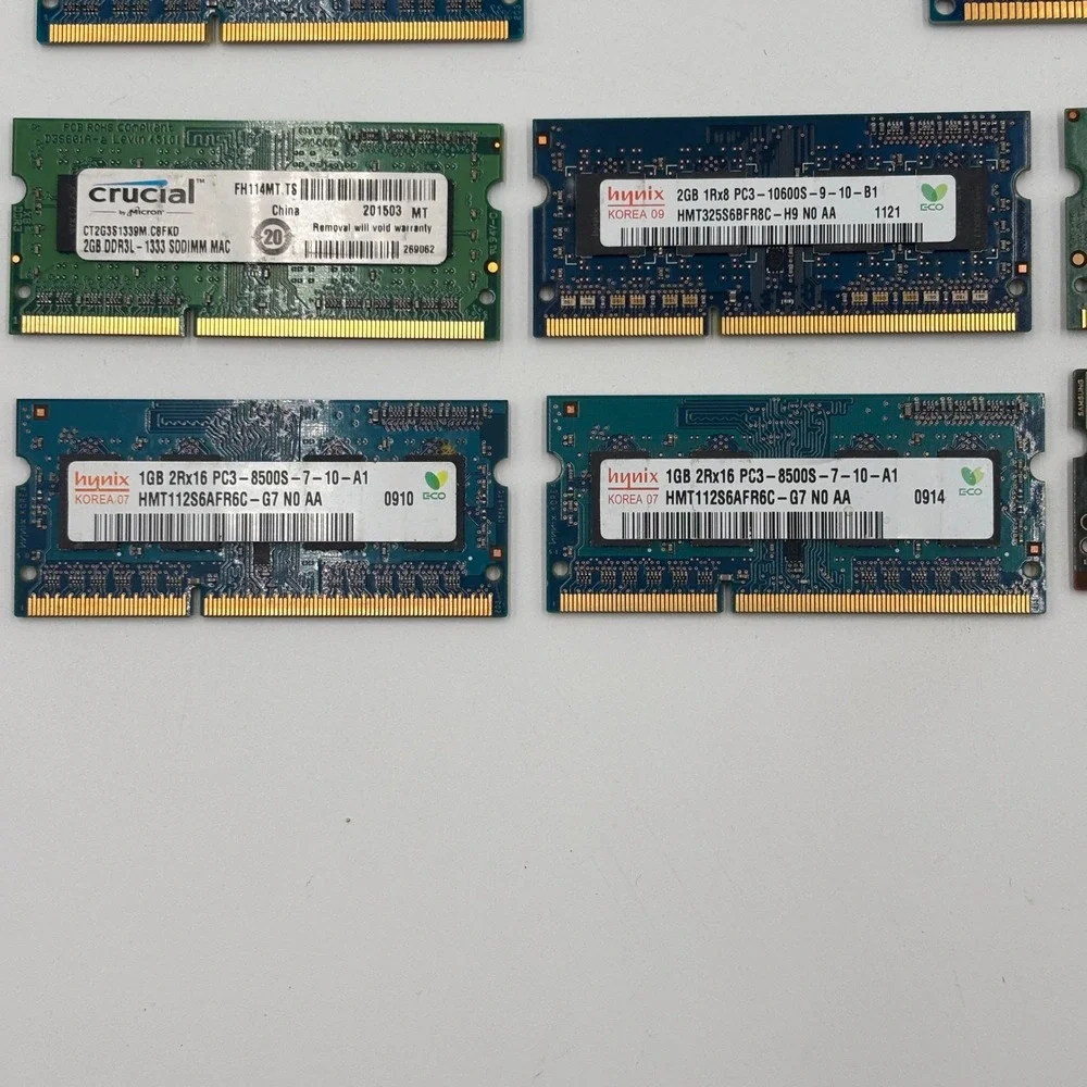 Mixed Lot 14 RAM Memory DDR3 Laptop Desktop Samsung Crucial Hynix 1GB 2GB 4GB
